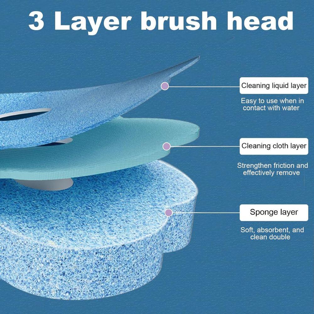 Disposable Toilet Brush Set with Replacement Heads — Hygienic No-Touch Bathroom Cleaner
