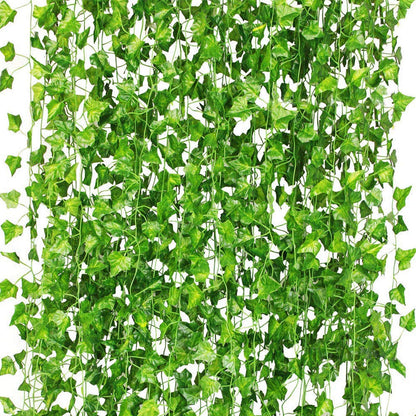 Artificial Ivy Garland – UV Resistant Fake Vine Hanging Leaves for Wall, Garden & Party Décor