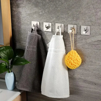 4-Piece Heavy-Duty Stainless Steel Adhesive Wall Hooks