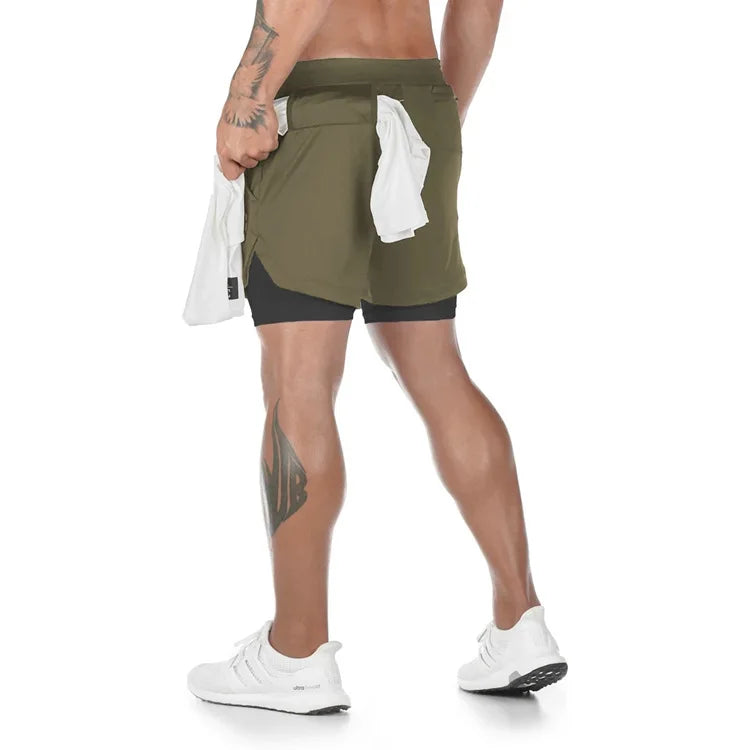 Apex 2-in-1 Camo Performance Running Shorts