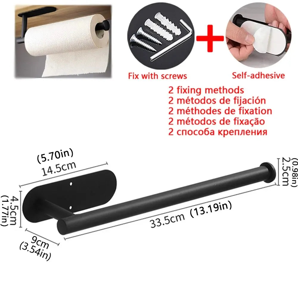 Self-Adhesive Kitchen Paper Towel & Tissue Holder