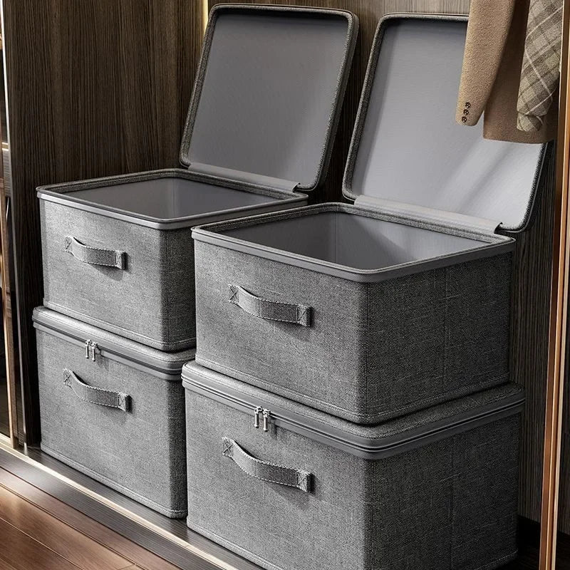 Collapsible Fabric Storage Box with Wheels