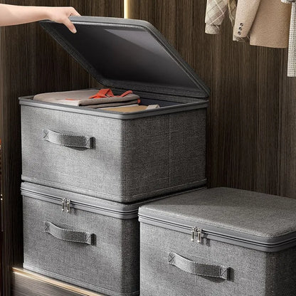 Collapsible Fabric Storage Box with Wheels