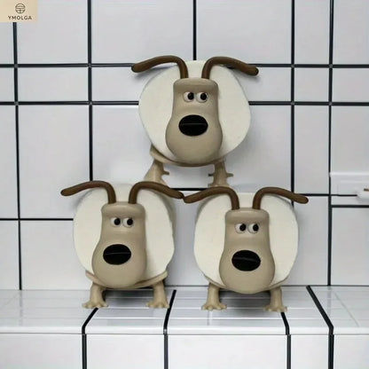 Cute Puppy Toilet Paper Holder & Decor Storage