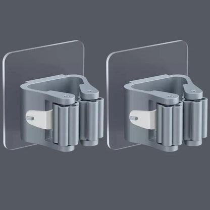 Self-Adhesive Wall-Mounted Mop & Broom Holder