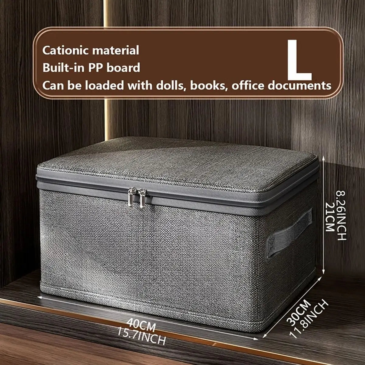 Collapsible Fabric Storage Box with Wheels