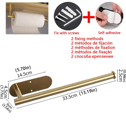 Self-Adhesive Kitchen Paper Towel & Tissue Holder