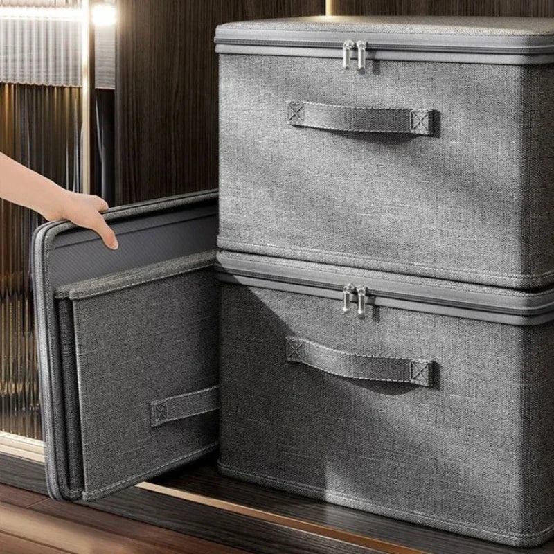 Collapsible Fabric Storage Box with Wheels