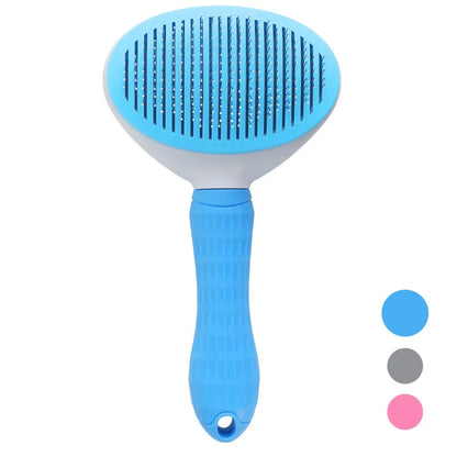 Self-Cleaning Pet Slicker Brush & Shedding Tool