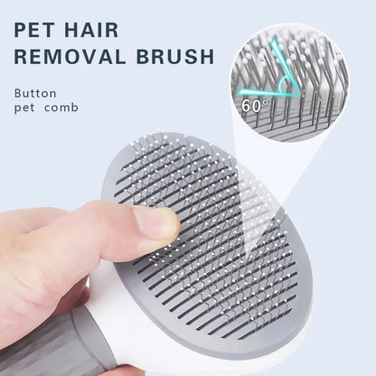 Self-Cleaning Pet Slicker Brush & Shedding Tool