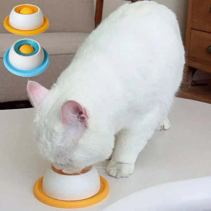 Cute Slow Feeder & Interactive Cat Food Bowl