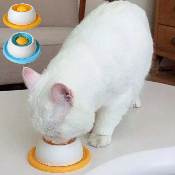 Cute Slow Feeder & Interactive Cat Food Bowl