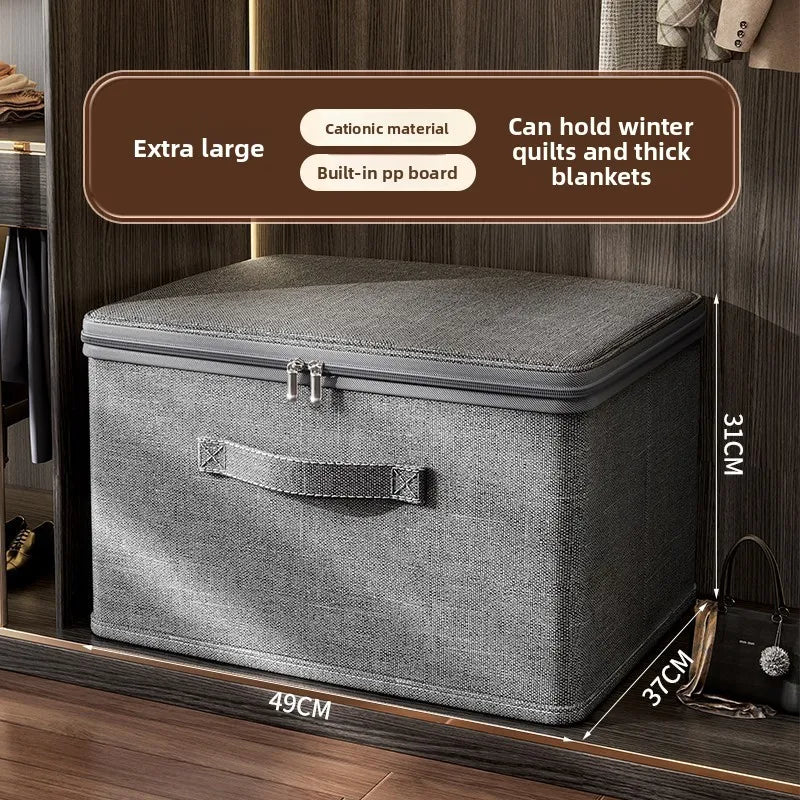 Collapsible Fabric Storage Box with Wheels