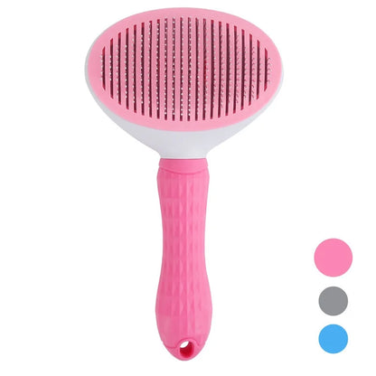 Self-Cleaning Pet Slicker Brush & Shedding Tool