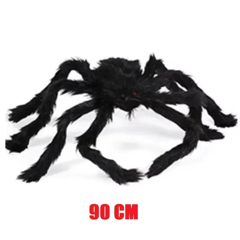 Giant Outdoor Halloween Plush Spider Decoration (30cm–200cm)