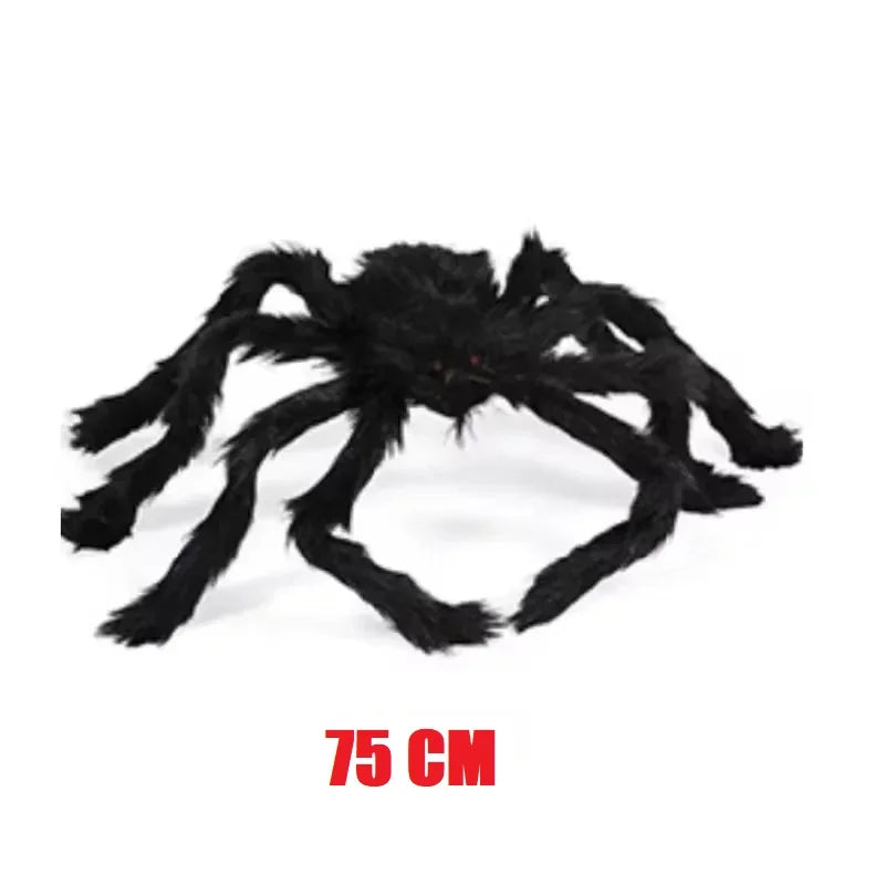 Giant Outdoor Halloween Plush Spider Decoration (30cm–200cm)