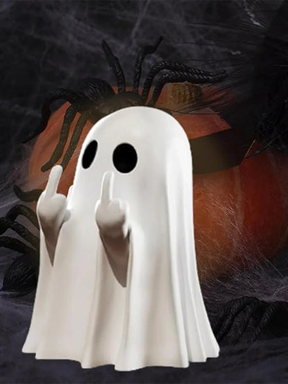 Funny Middle Finger Ghost Statue (7.5cm)