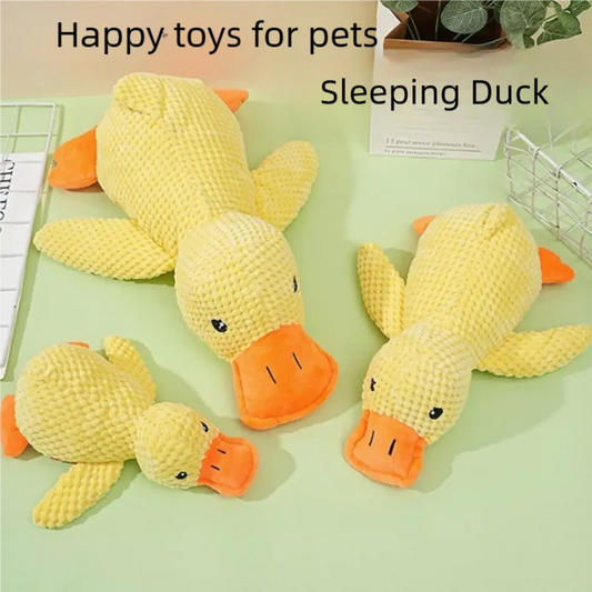 Calming Duck Plush Squeaky Dog Toy