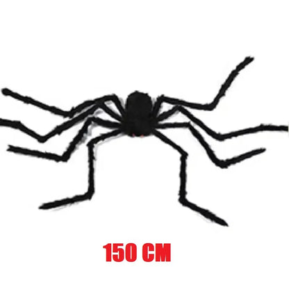 Giant Outdoor Halloween Plush Spider Decoration (30cm–200cm)