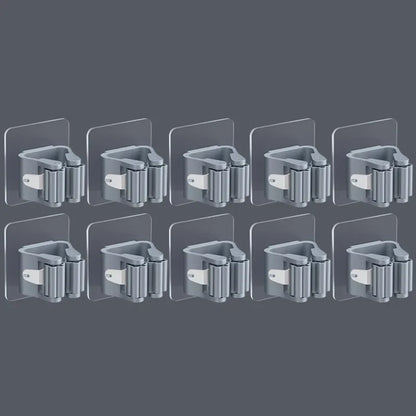 Self-Adhesive Wall-Mounted Mop & Broom Holder