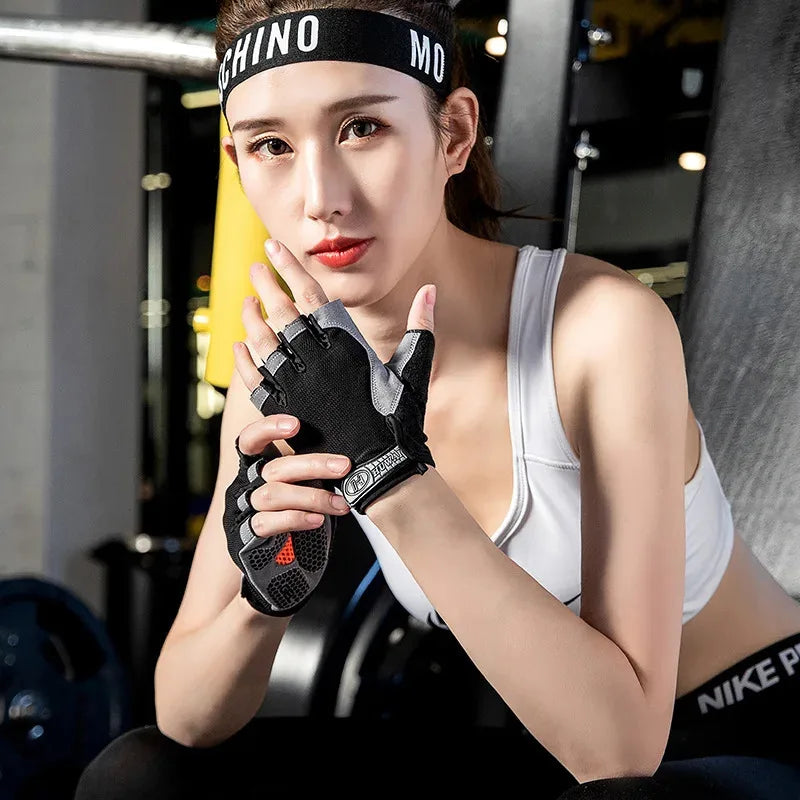 Air-Grip Breathable Fingerless Workout Gloves