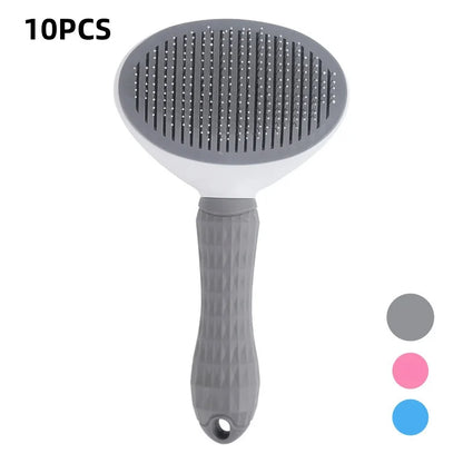 Self-Cleaning Pet Slicker Brush & Shedding Tool
