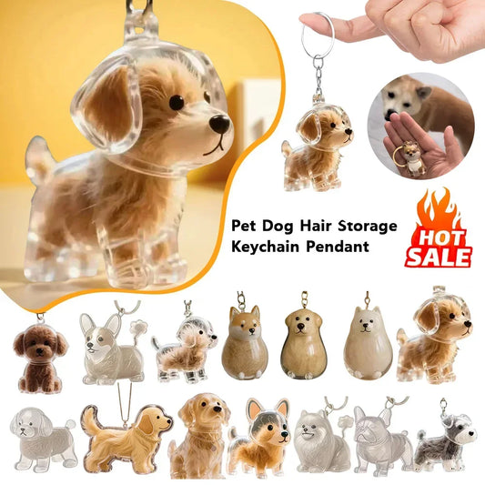 Pet Fur Keepsake Capsule & Memorial Keychain