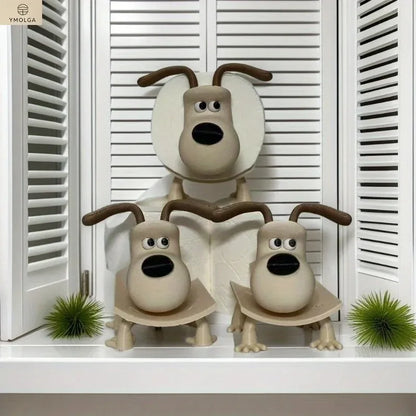 Cute Puppy Toilet Paper Holder & Decor Storage
