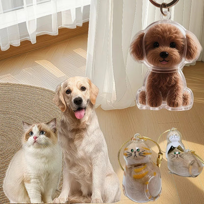 Pet Fur Keepsake Capsule & Memorial Keychain