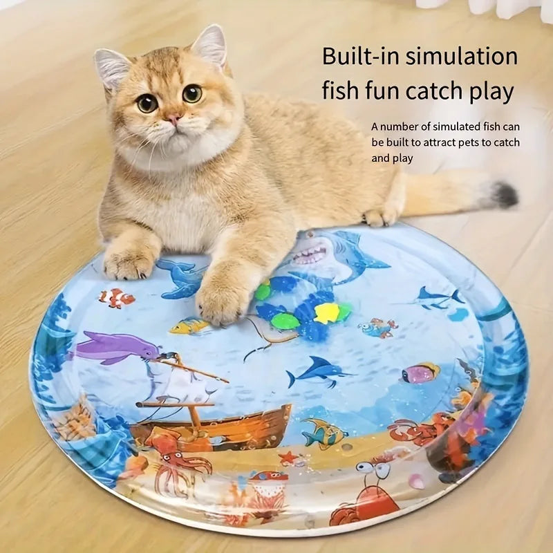 Thickened Inflatable Sensory Water Play Mat for Cats