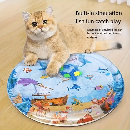 Thickened Inflatable Sensory Water Play Mat for Cats