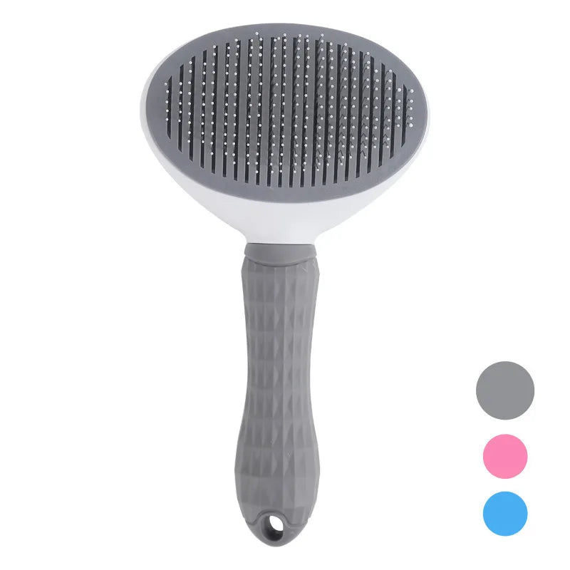Self-Cleaning Pet Slicker Brush & Shedding Tool