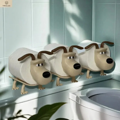 Cute Puppy Toilet Paper Holder & Decor Storage