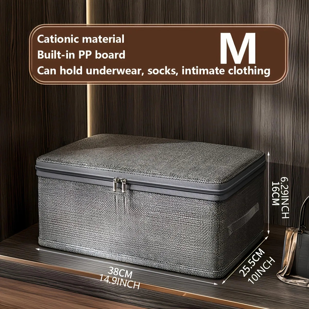 Collapsible Fabric Storage Box with Wheels