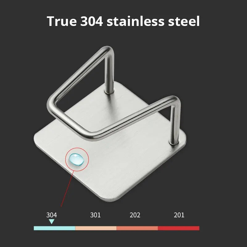 Self-Adhesive Stainless Steel Kitchen Sink Sponge Holder