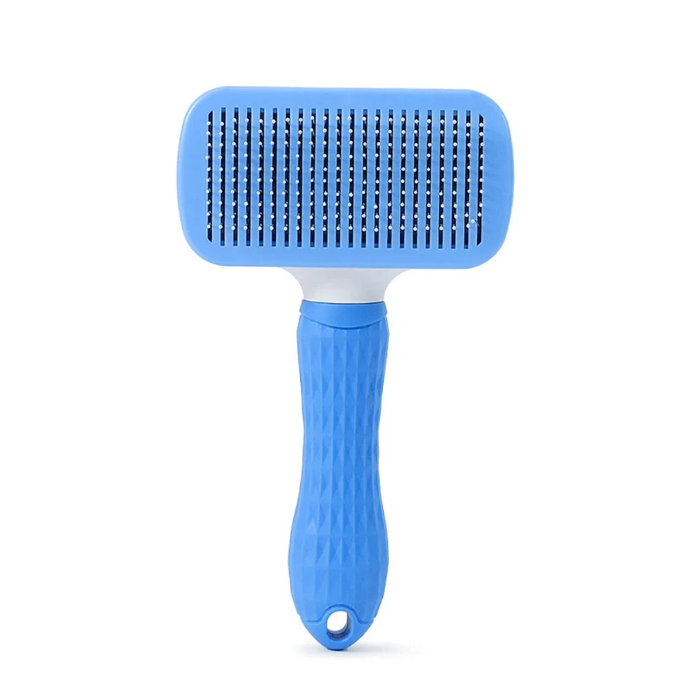 Self-Cleaning Pet Slicker Brush & Shedding Tool