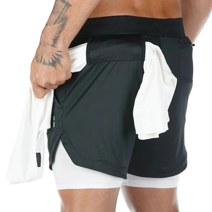 Apex 2-in-1 Camo Performance Running Shorts