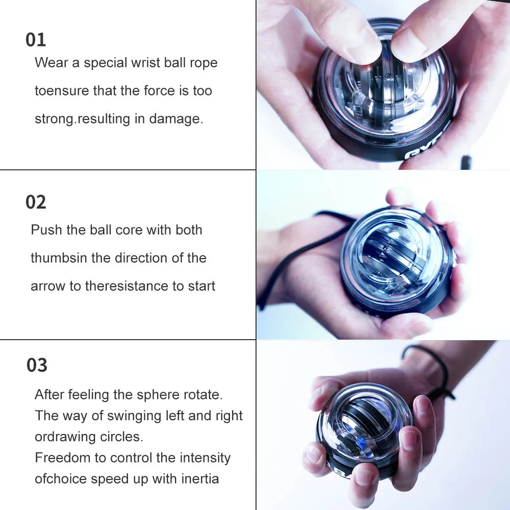 Auto-Start Gyro Wrist & Forearm Trainer Ball