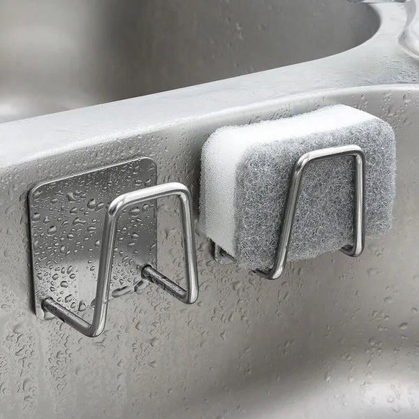 Self-Adhesive Stainless Steel Kitchen Sink Sponge Holder