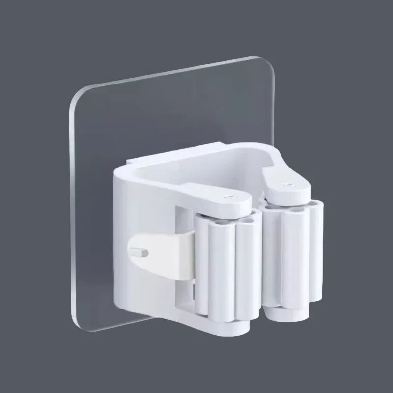 Self-Adhesive Wall-Mounted Mop & Broom Holder