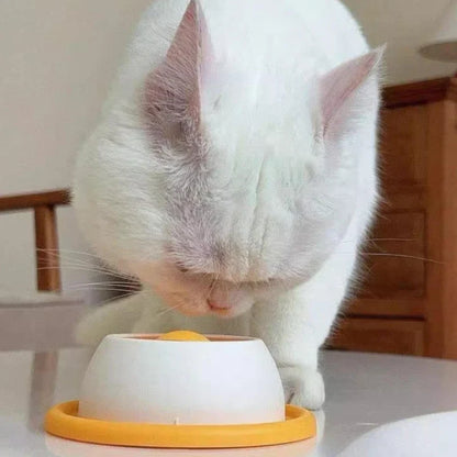 Cute Slow Feeder & Interactive Cat Food Bowl