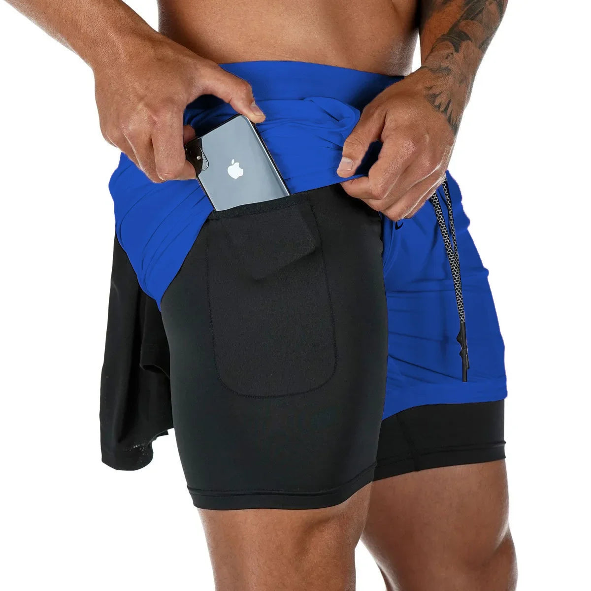 Apex 2-in-1 Camo Performance Running Shorts