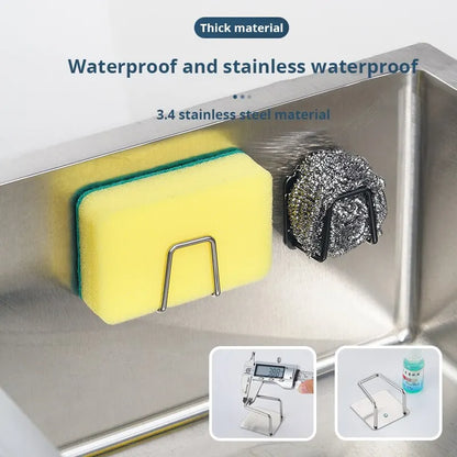 Self-Adhesive Stainless Steel Kitchen Sink Sponge Holder
