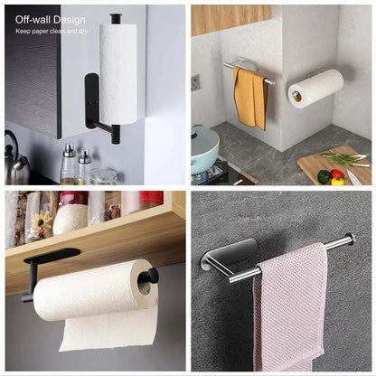 Self-Adhesive Kitchen Paper Towel & Tissue Holder