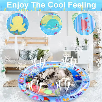 Thickened Inflatable Sensory Water Play Mat for Cats