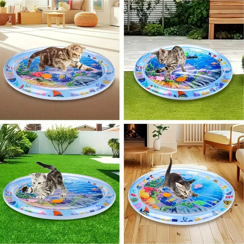 Thickened Inflatable Sensory Water Play Mat for Cats