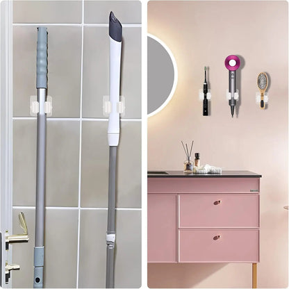 Self-Adhesive Wall-Mounted Mop & Broom Holder