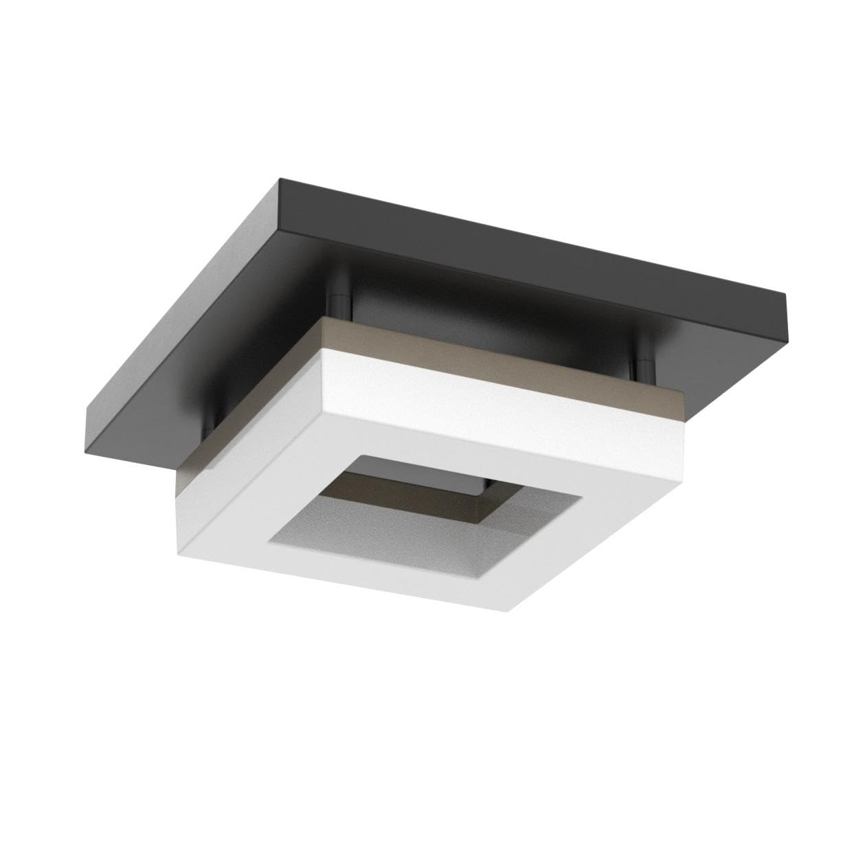 Modern LED Ceiling Light 8W Square – Adjustable Colour Temperature for Bathroom, Hallway & Closet (Black)
