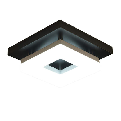 Modern LED Ceiling Light 8W Square – Adjustable Colour Temperature for Bathroom, Hallway & Closet (Black)