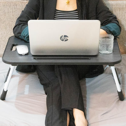 Foldable Laptop Bed Desk with Anti Slip Legs – Portable Table for Bed and Sofa